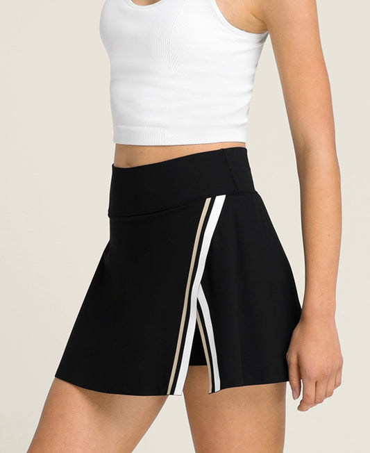 Slice Skirt- black/safari