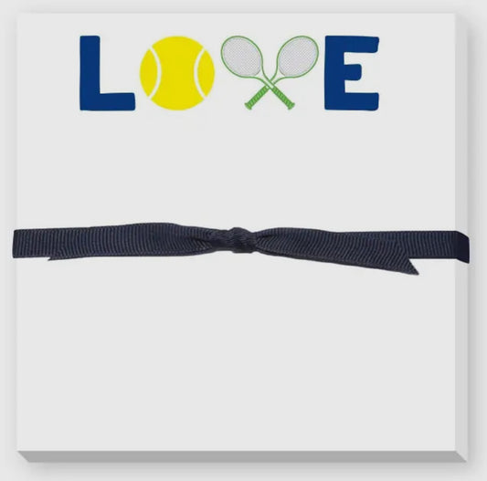LOVE tennis doodle notepad