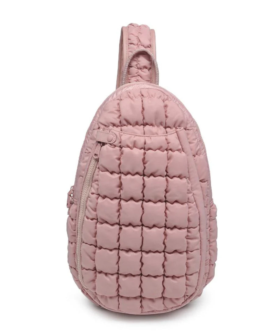 Match Point Pickle Ball Tennis Sling Backpack- rose