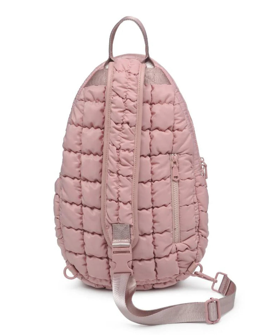 Match Point Pickle Ball Tennis Sling Backpack- rose