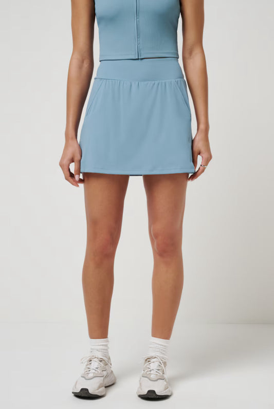 Game Set Match Skort-Smoke Blue