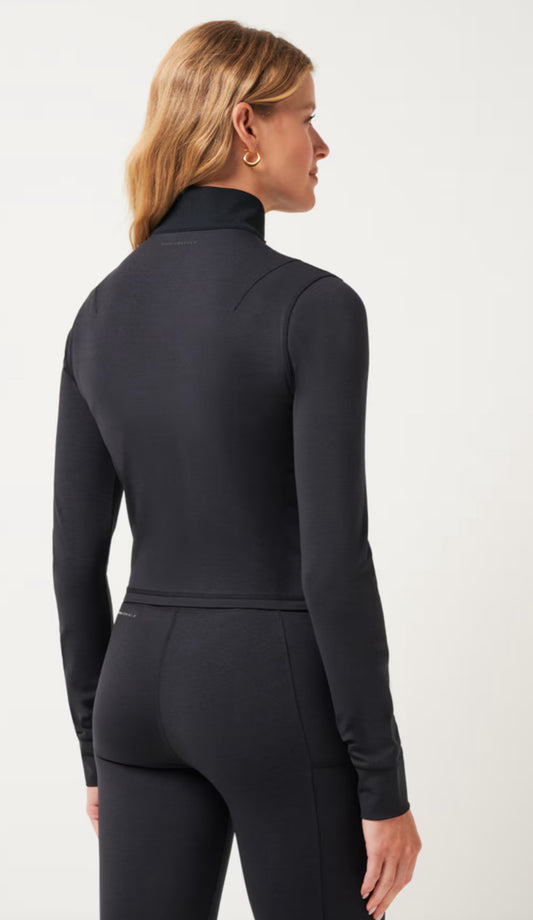 Moveknit Full Zip- Heather Black