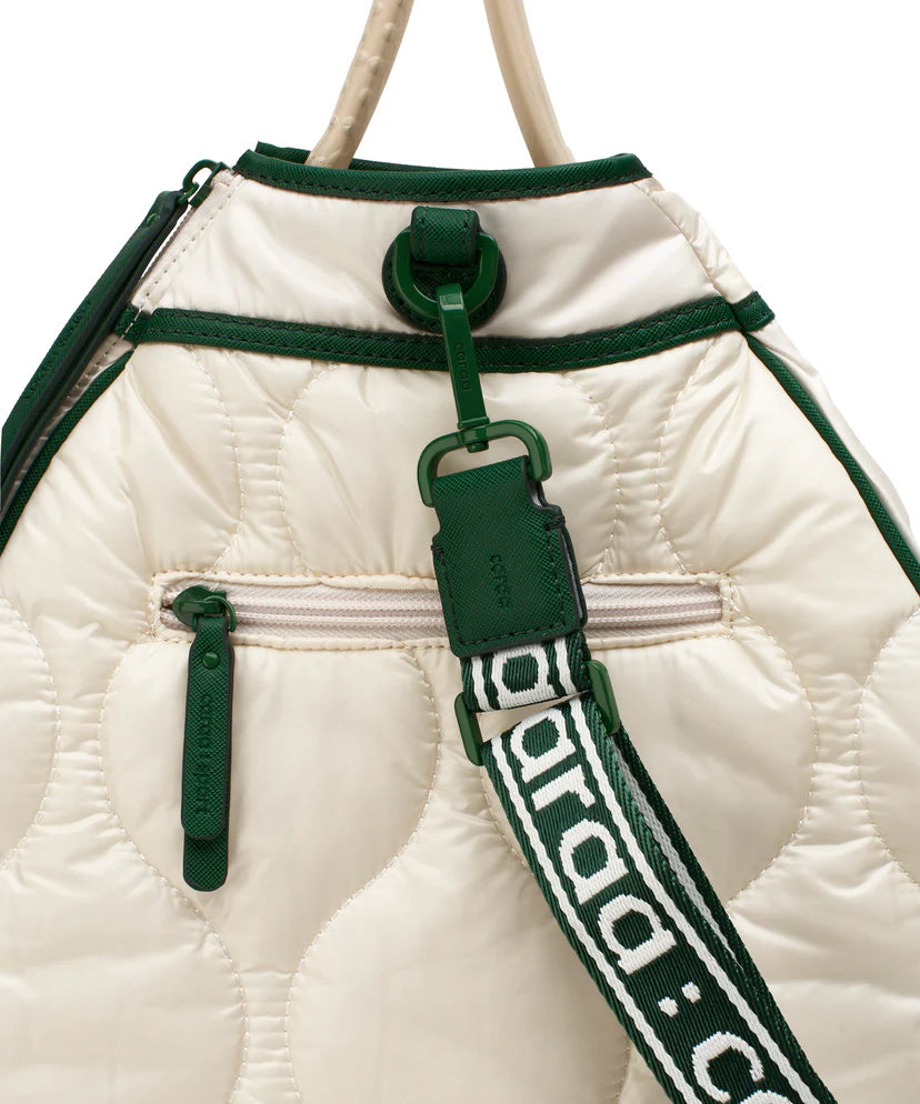 Tennis Quilted Racquet Sling-Ivory