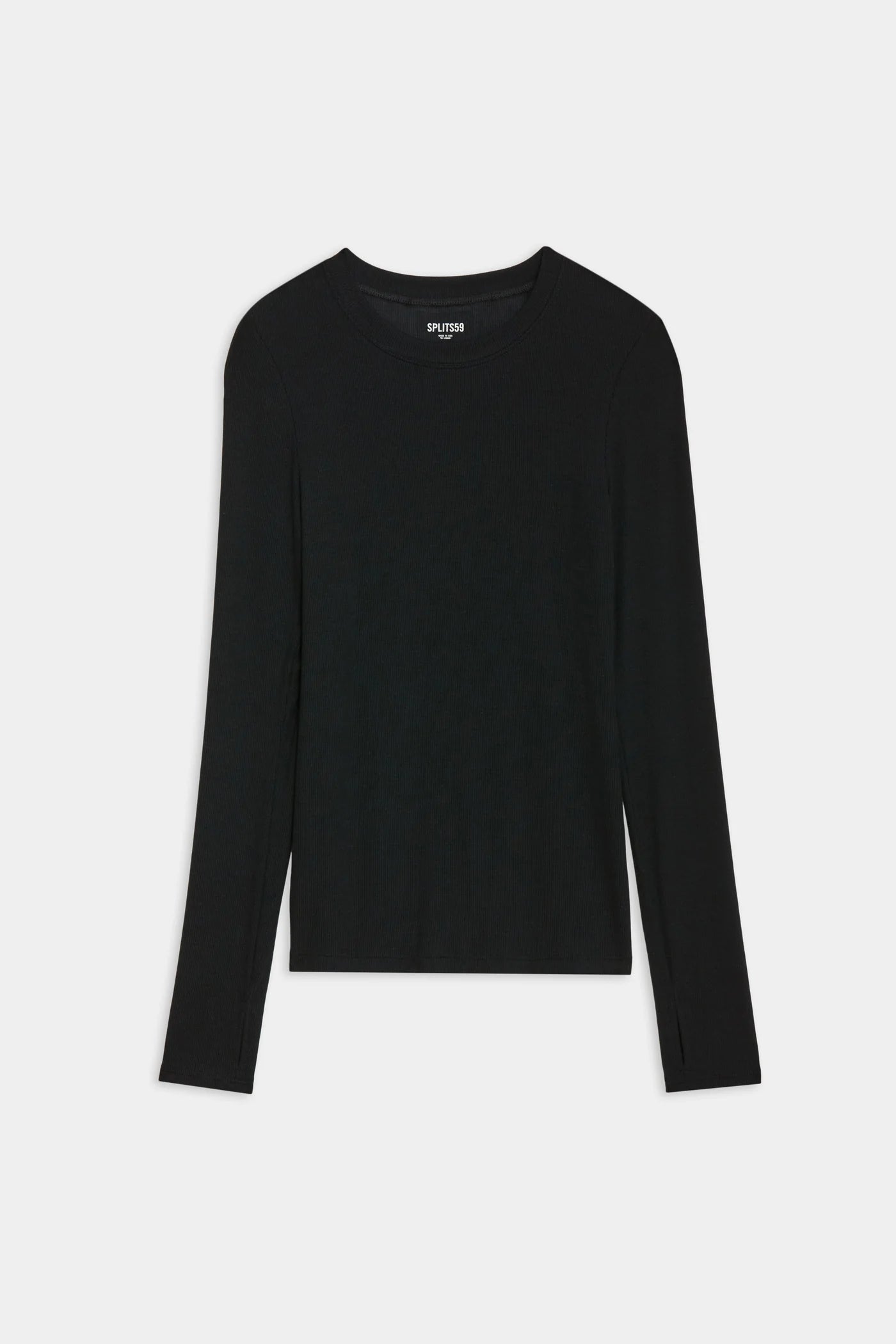 Louise Rib Long Sleeve- black