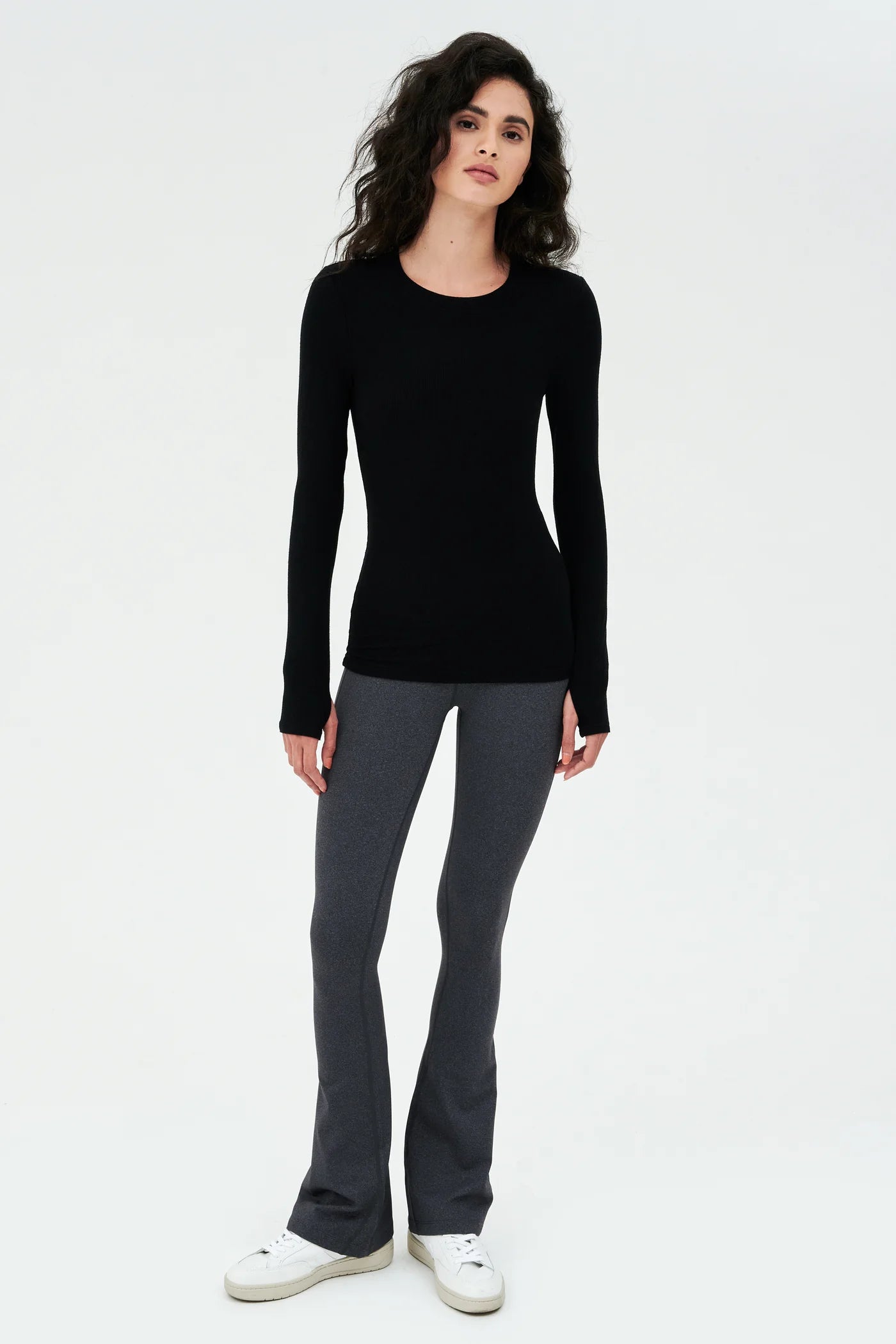 Louise Rib Long Sleeve- black