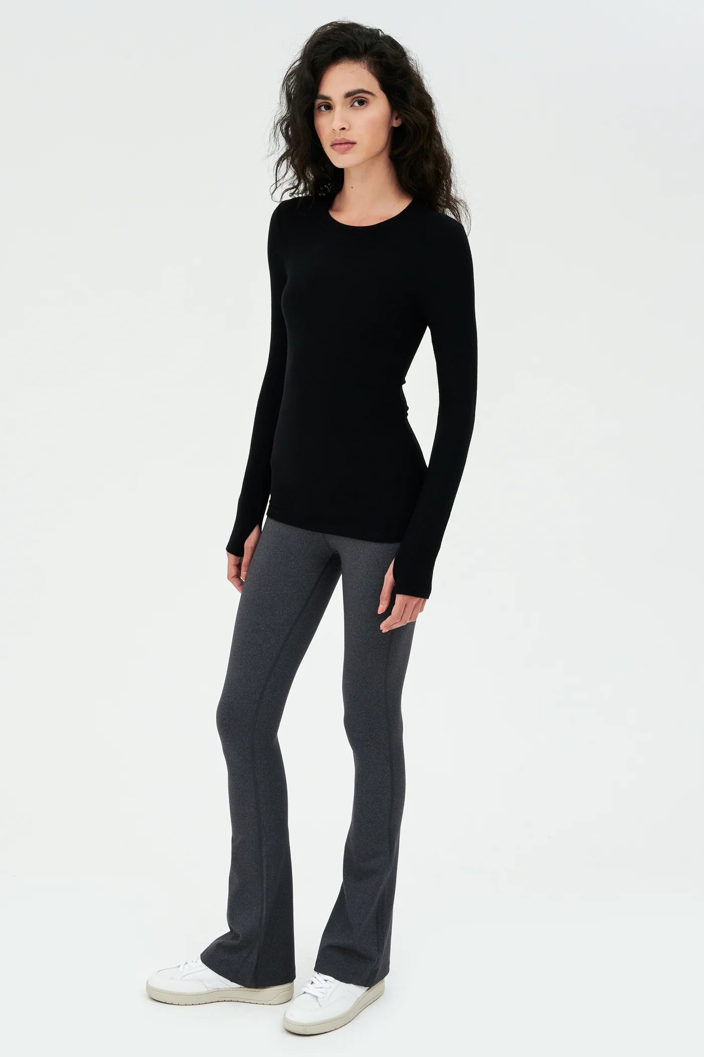 Louise Rib Long Sleeve- black