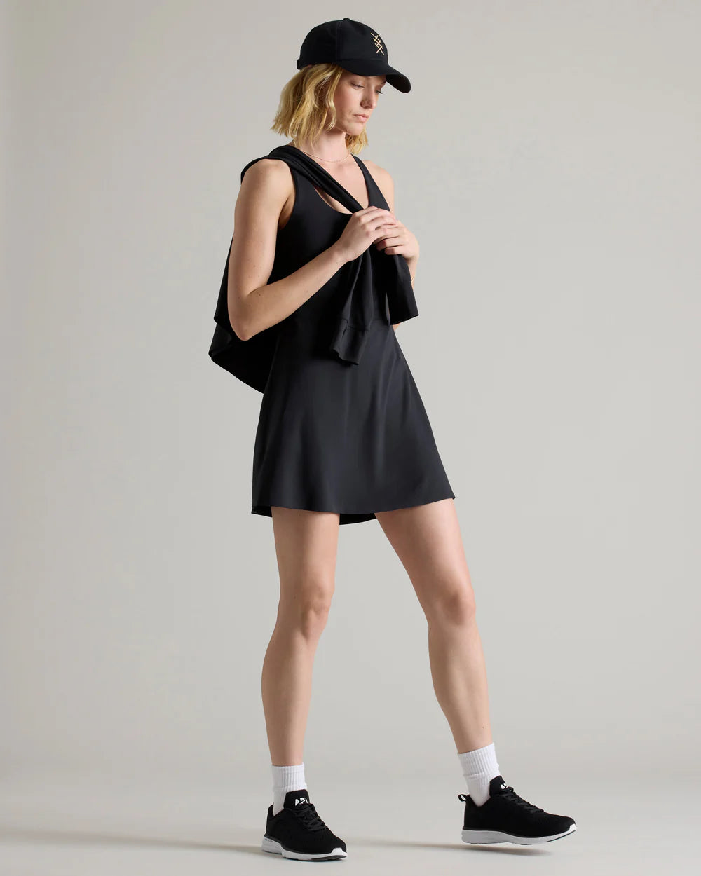 Course to Court Sport Dress- Black