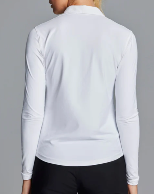 Greyson Scarlett Long Sleeve Polo - White - Game Set