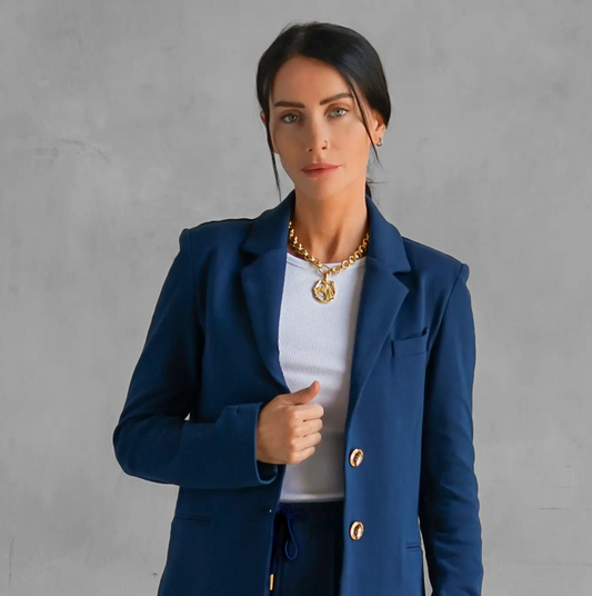 Morrison Interlock Blazer-Sailor