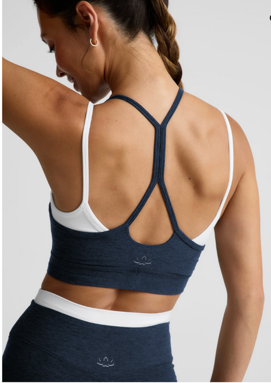 Spacedye™ Layered Long Line Bra- nocturnal navy