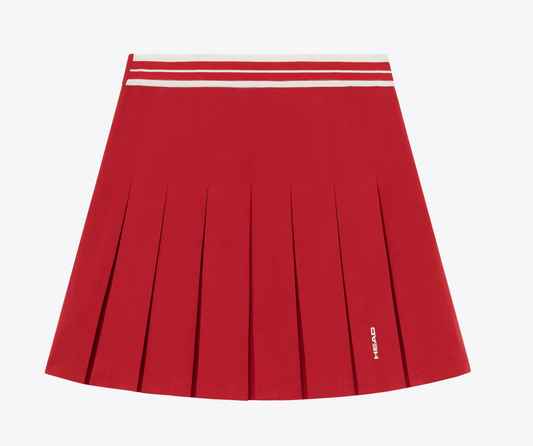 Pleated Skirt- Red