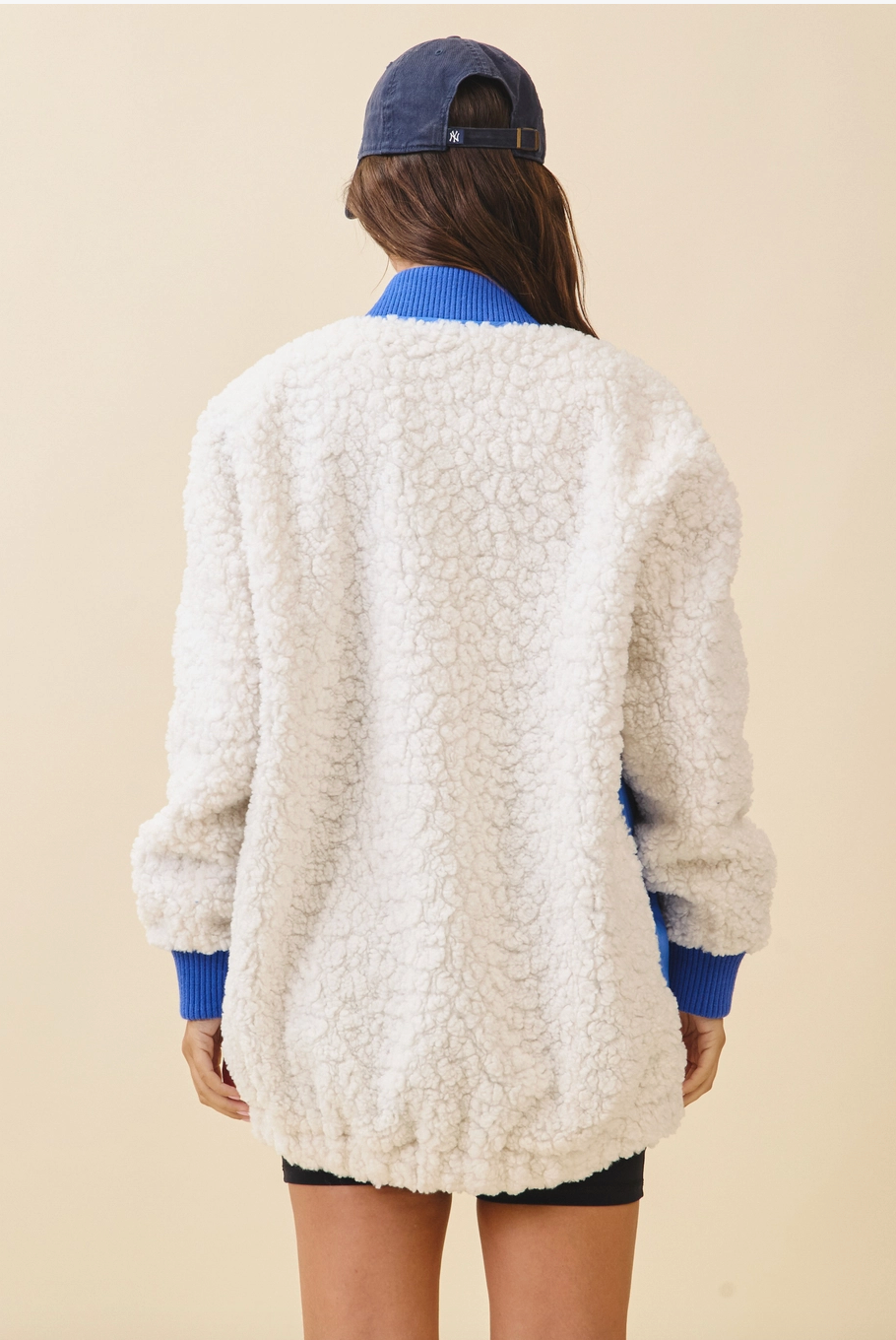 Textured Contrast Pocket Fleece Jacket