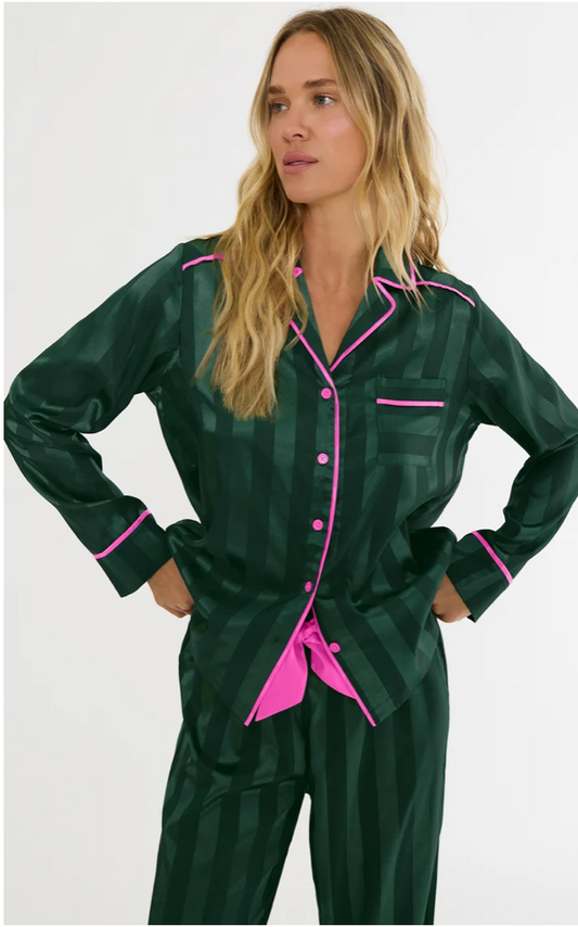 Livy & Connie PJ Set- Pine Stripe
