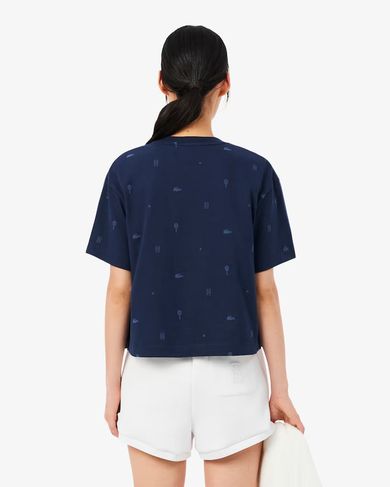 Oversized Ultra Dry Tennis T-Shirt- navy