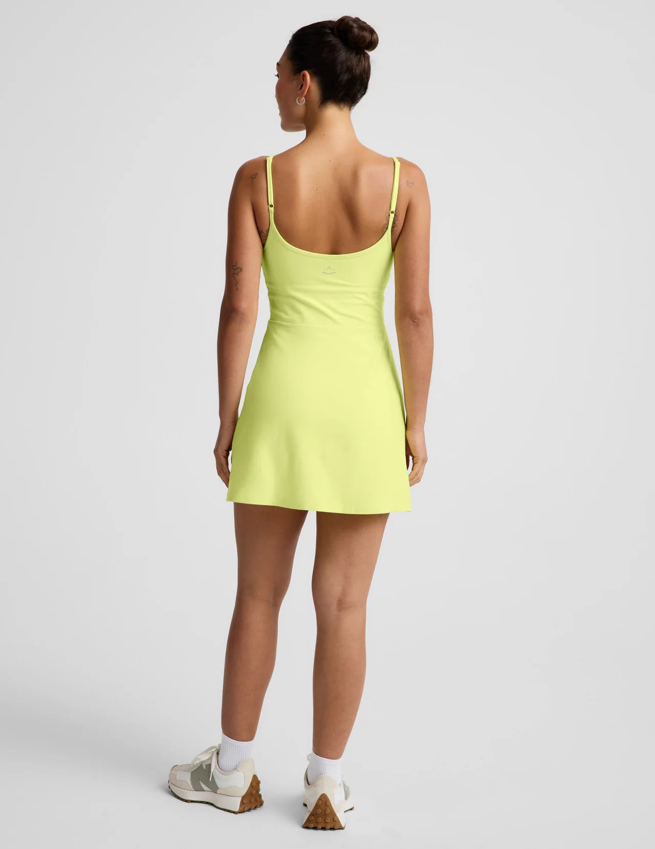 Midweight Spacedye Forever Dress- electric lime