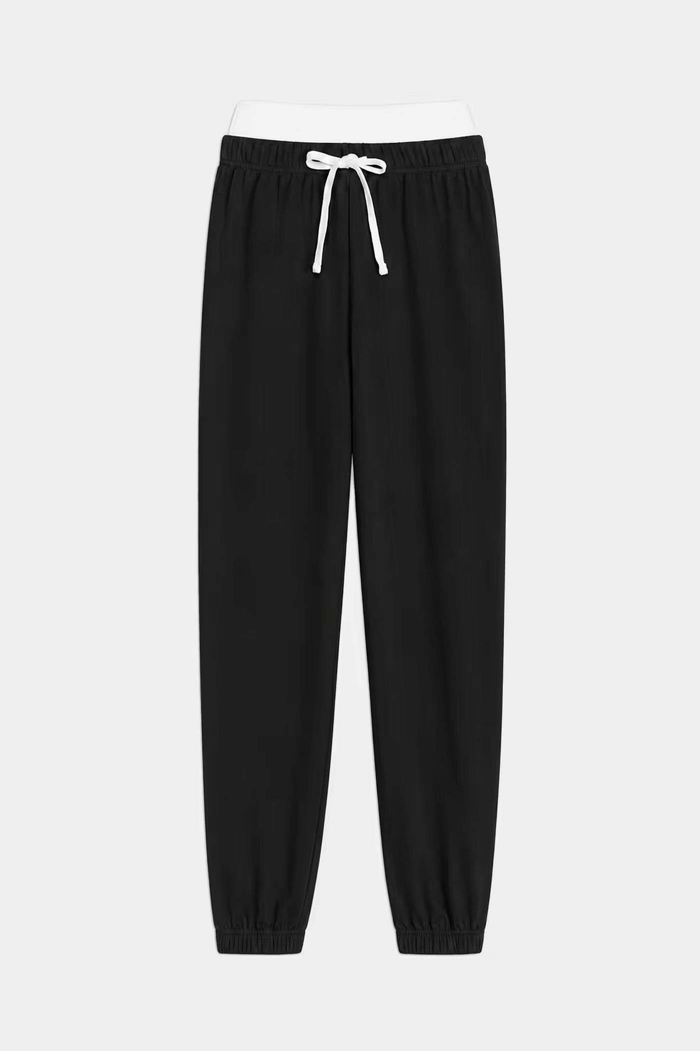 Andie Dual Waist Sweatpant-black/white
