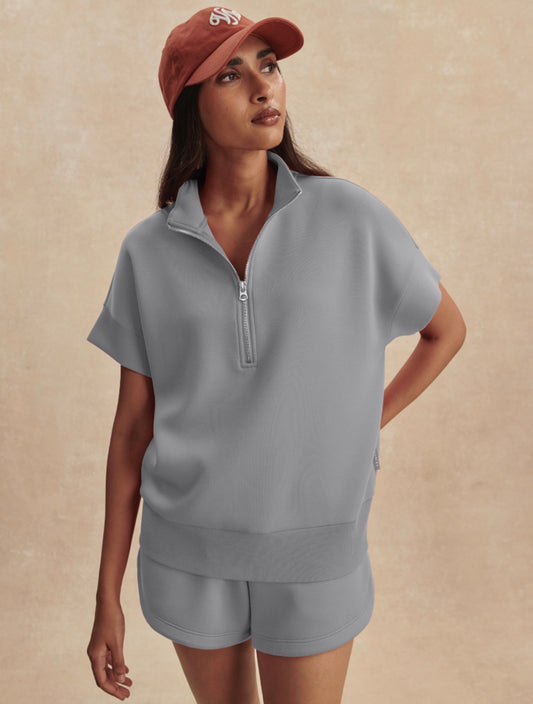 Ritchie Short Sleeve Sweat- Wind Blue