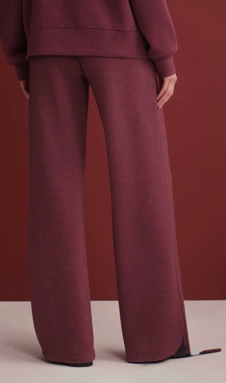 The Wide Leg Pant 30"- Sassafras Marl