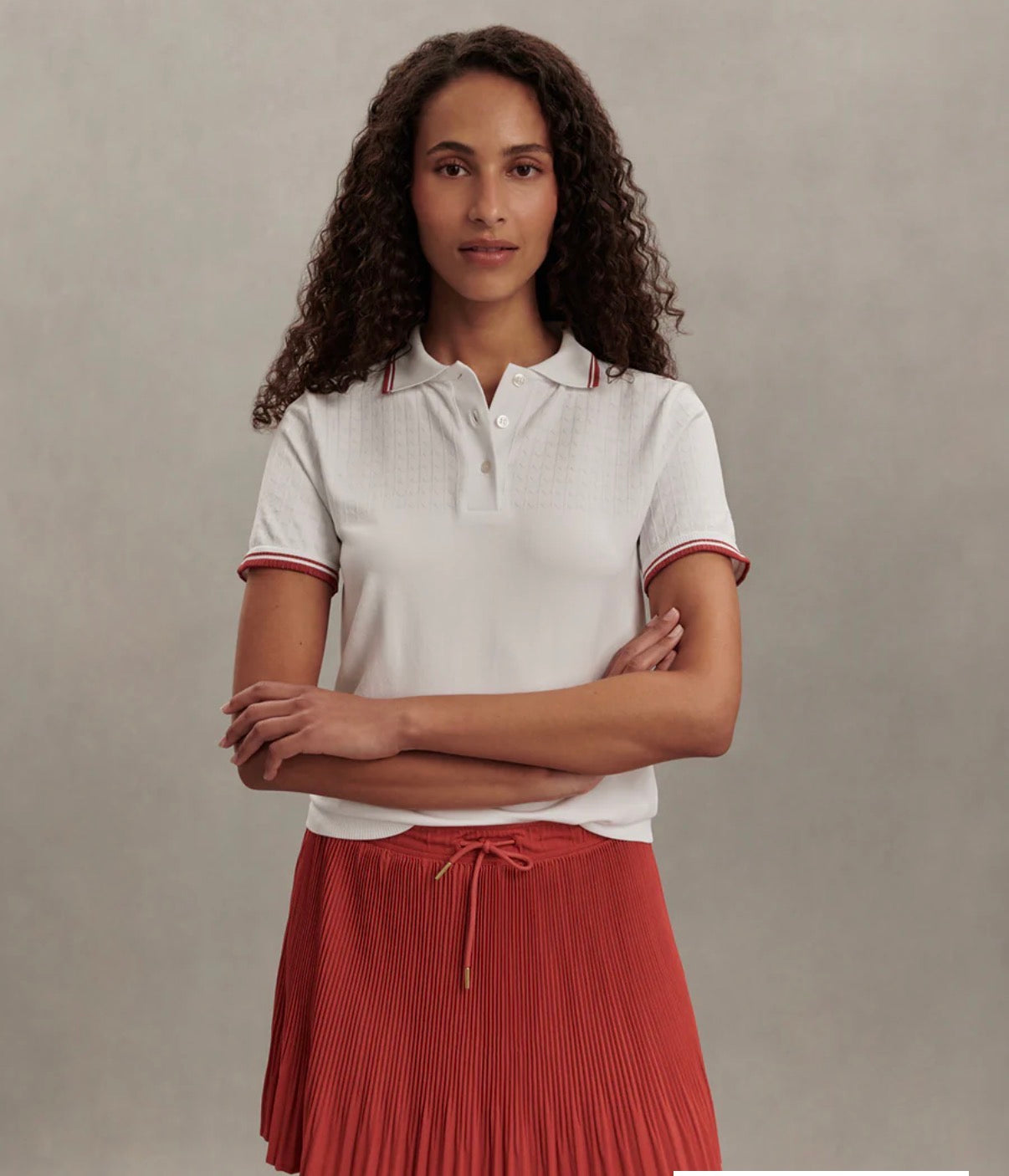 Mickey Seamless Polo- white