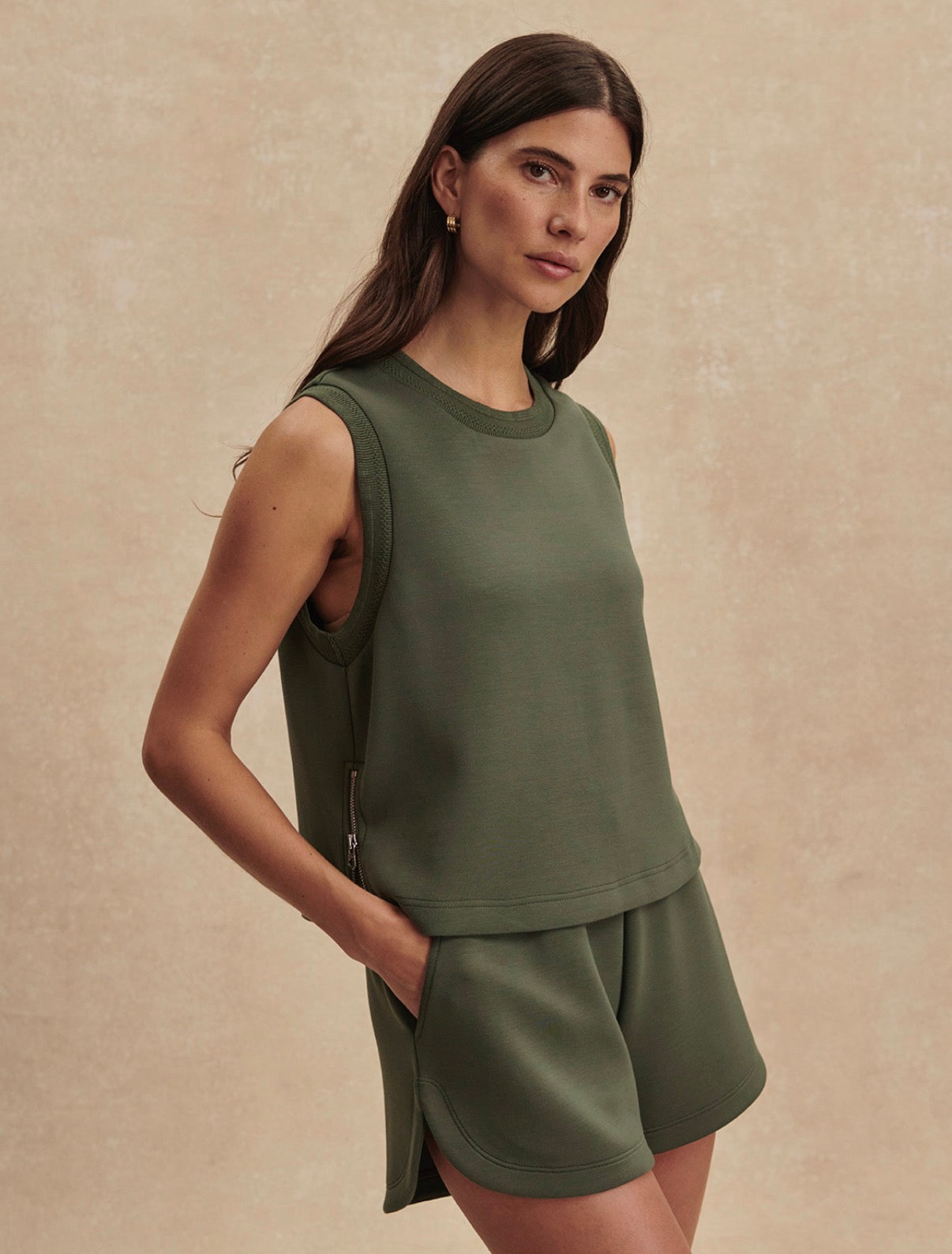 Shea Crop Tank- Thyme