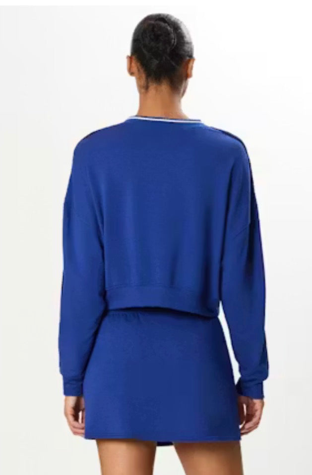 Elle Sweatshirt- cobalt/black