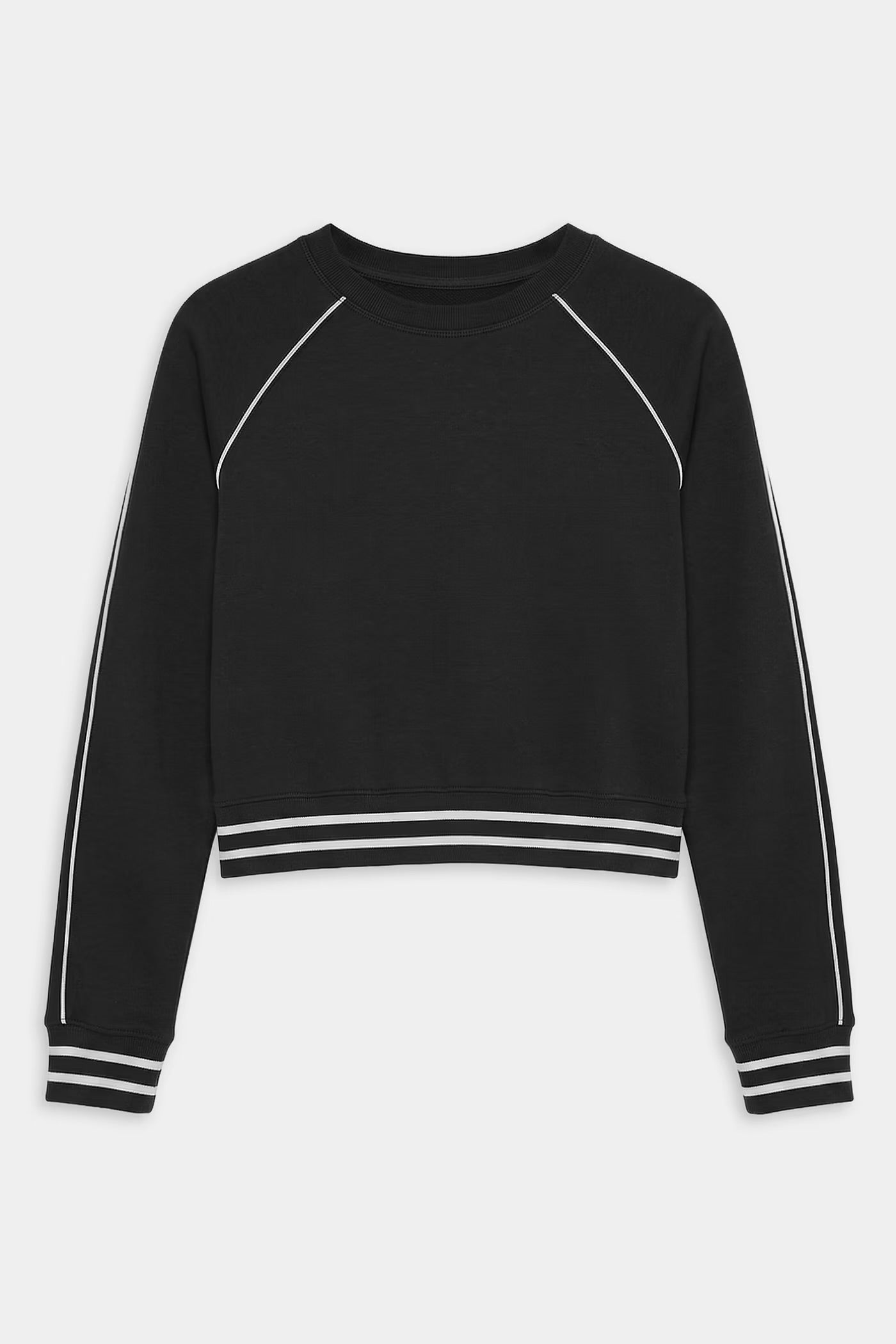Brooks Fleece Sweatshirt with Stripe- Black