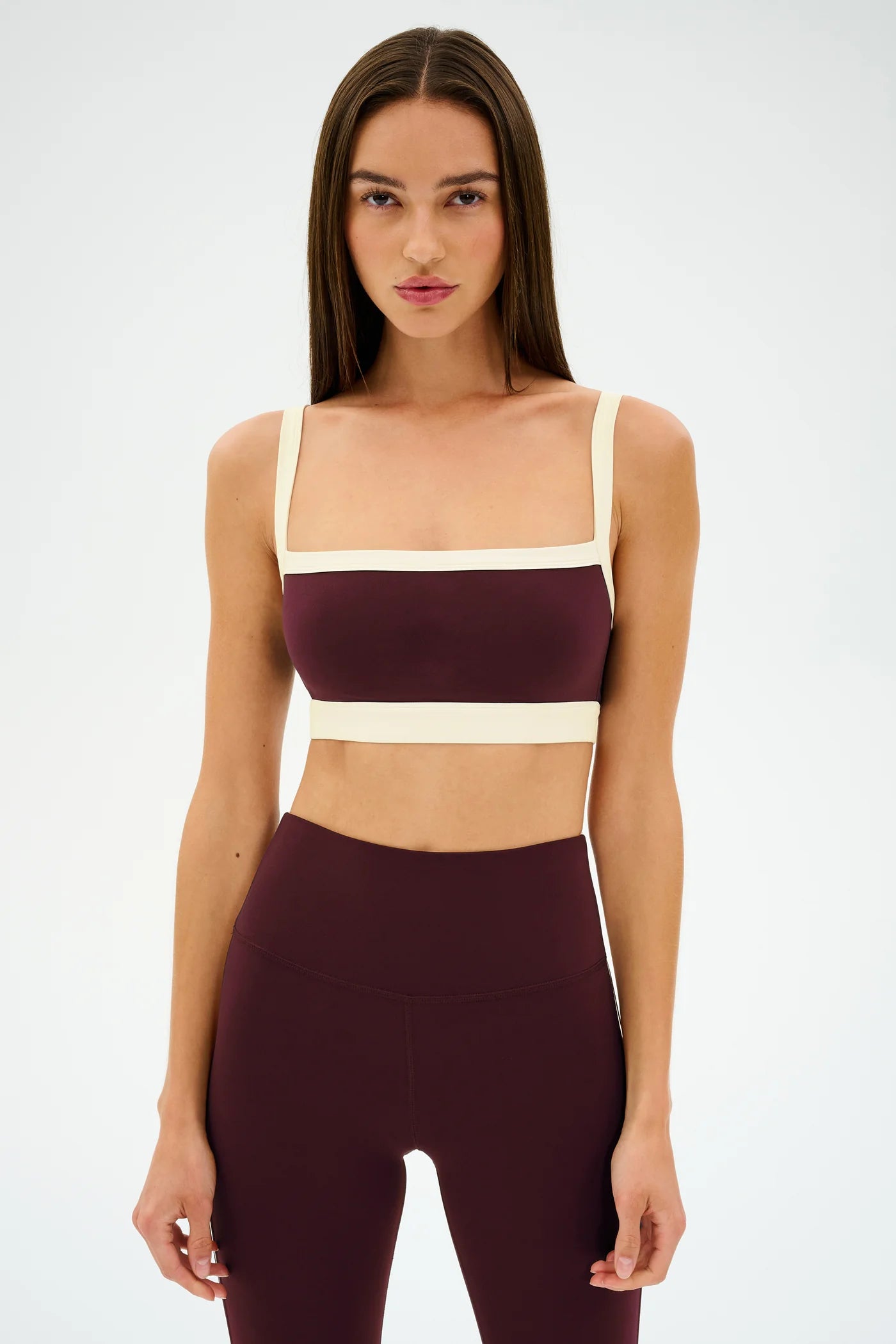 Monah Rigor Bra- dark cherry/cream – Game Set Style