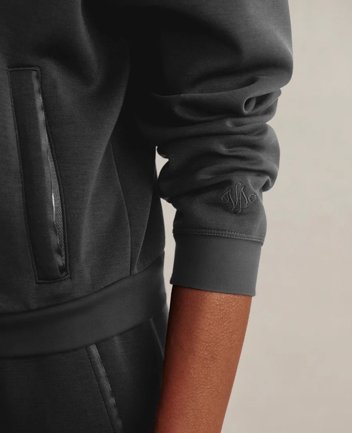 Jorgie Zip-Through Hoodie-slate black