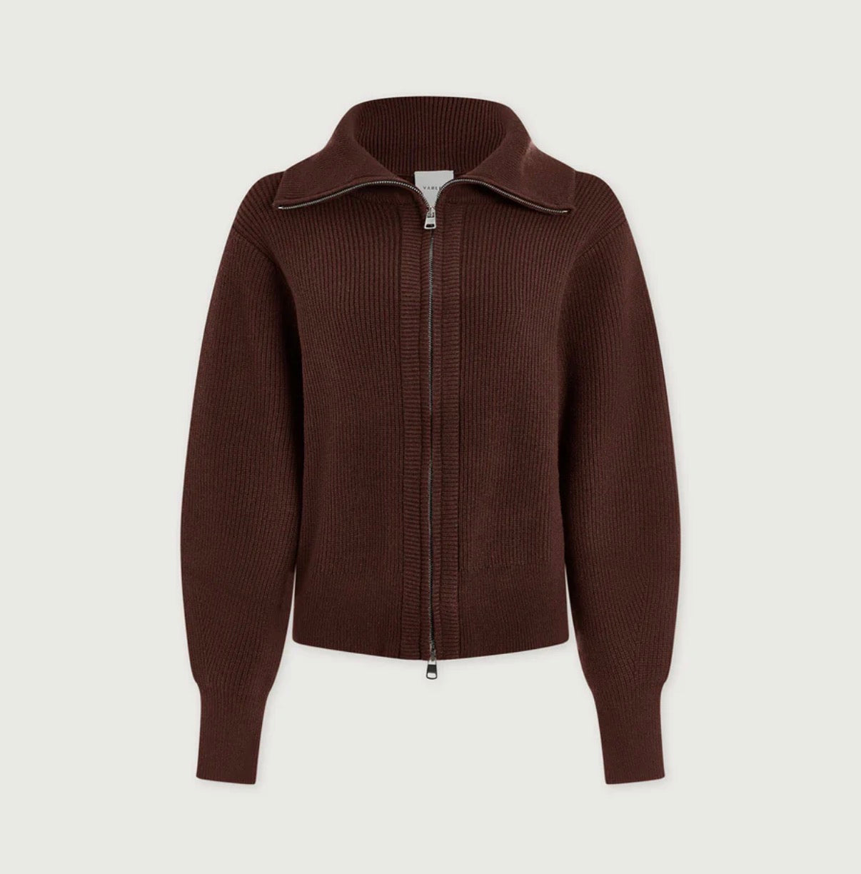 Enrico Zip-Through Knit Jacket-coffee bean
