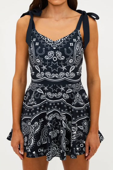 Pixie Dress- Bandana Black