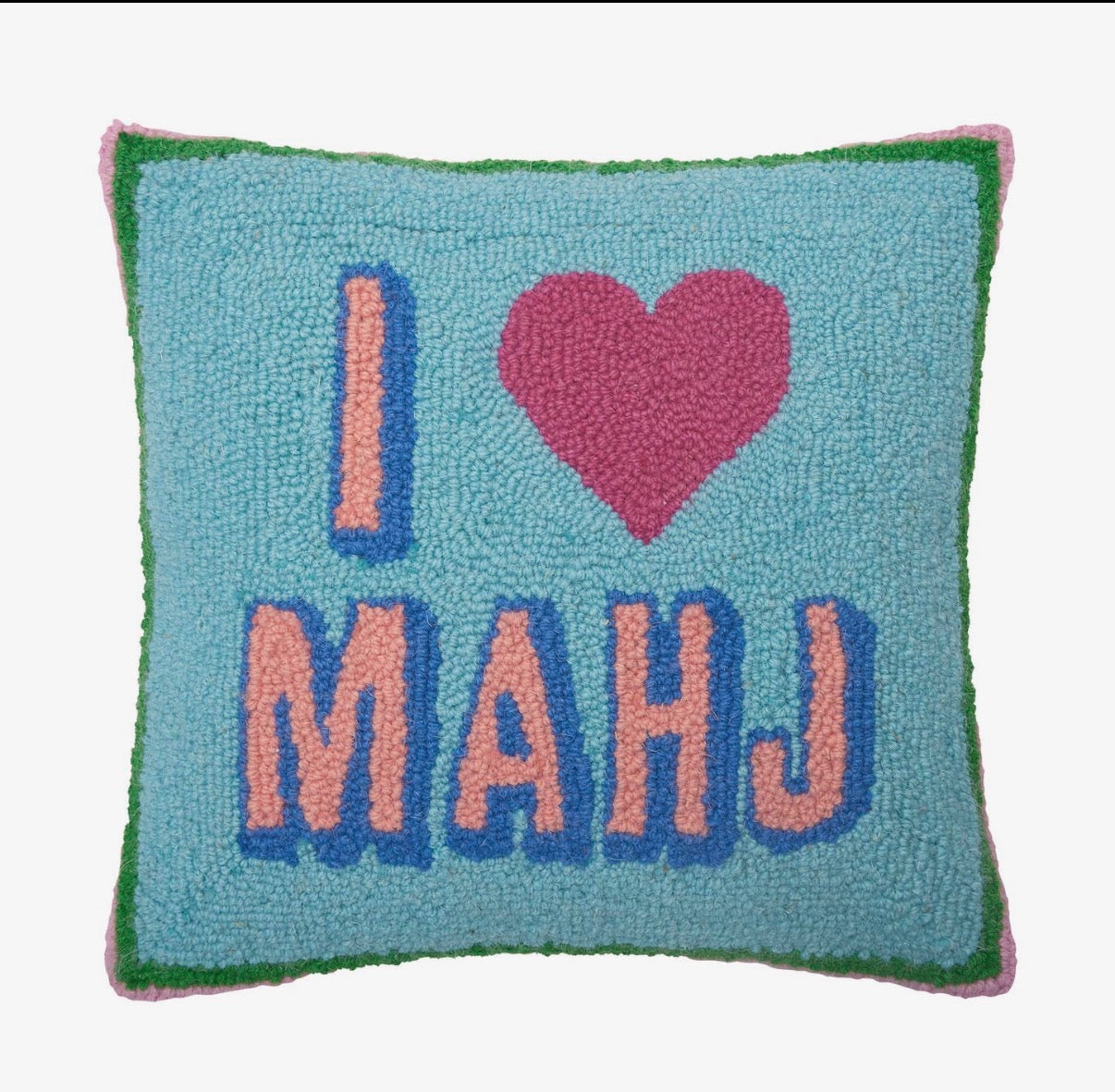 I Love Mahj hook pillow