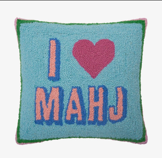 I Love Mahj hook pillow