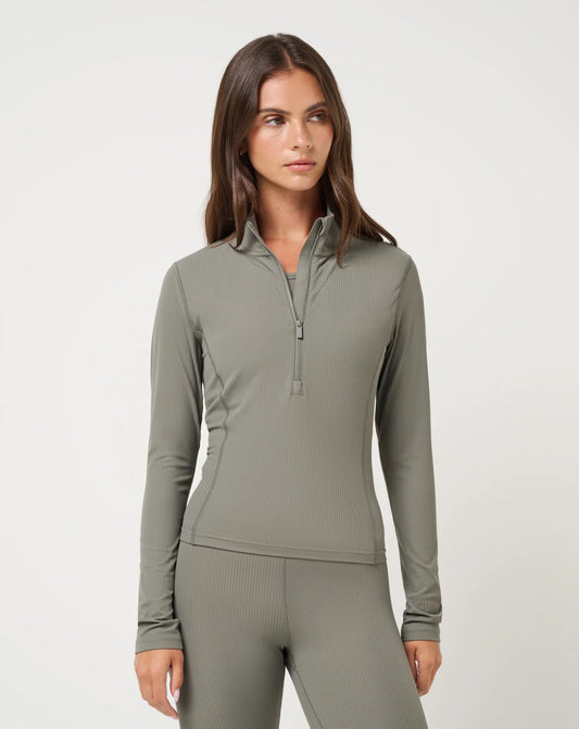 Pulse Half Zip-Olive Smoke