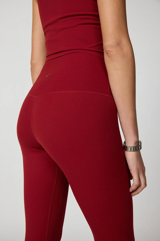Ribbed Legging- Merlot