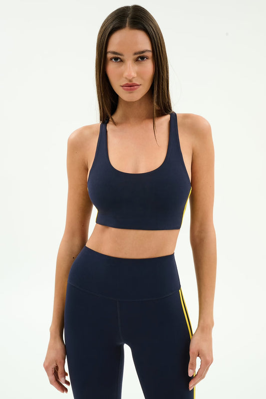 Ella Airweight Bra- Indigo/Bright Yellow