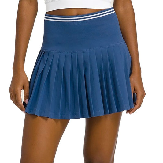 Midtown Skirt -court blue/bright white