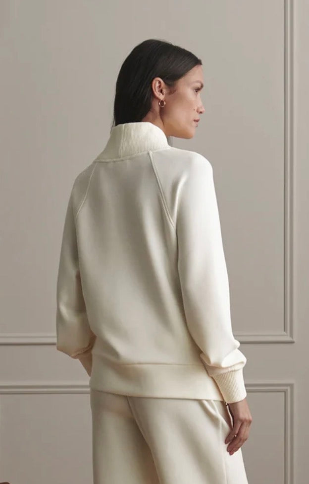 Macie Zip-Hem Sweater- Pristine