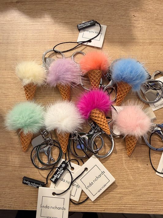 Mink Ice cream cone keychain