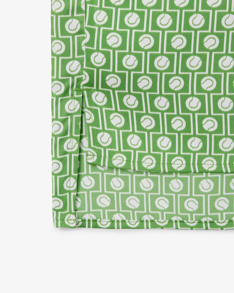 Removable Tie Collar Shirt- vert/blanc