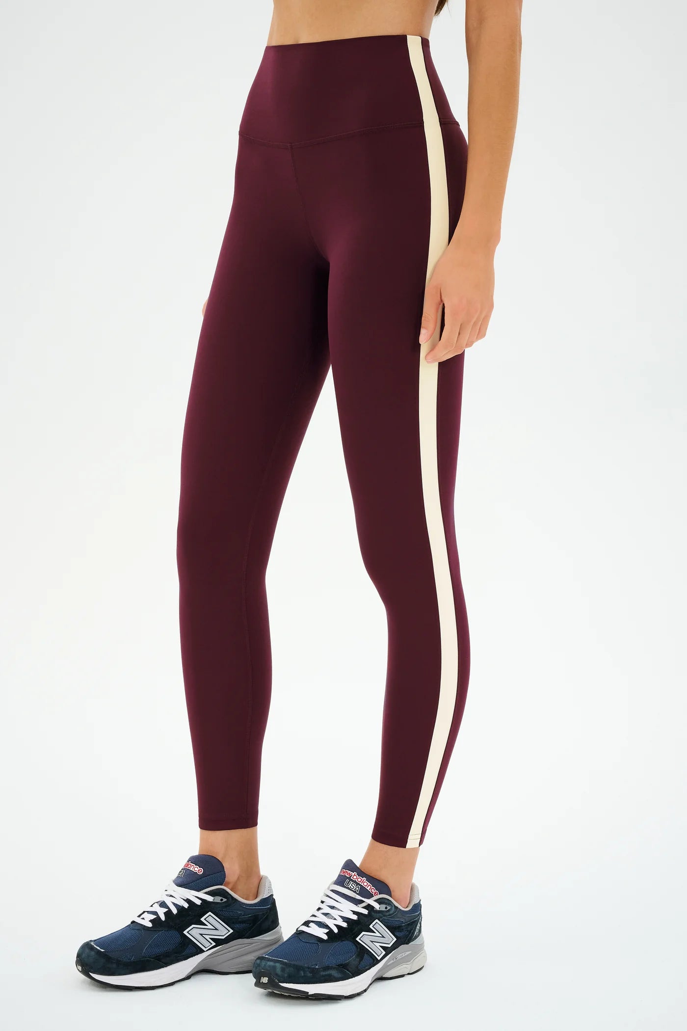 Clare High Waist Rigor 7/8- dark cherry/cream