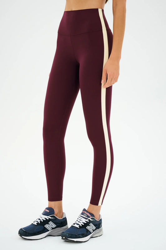 Clare High Waist Rigor 7/8- dark cherry/cream
