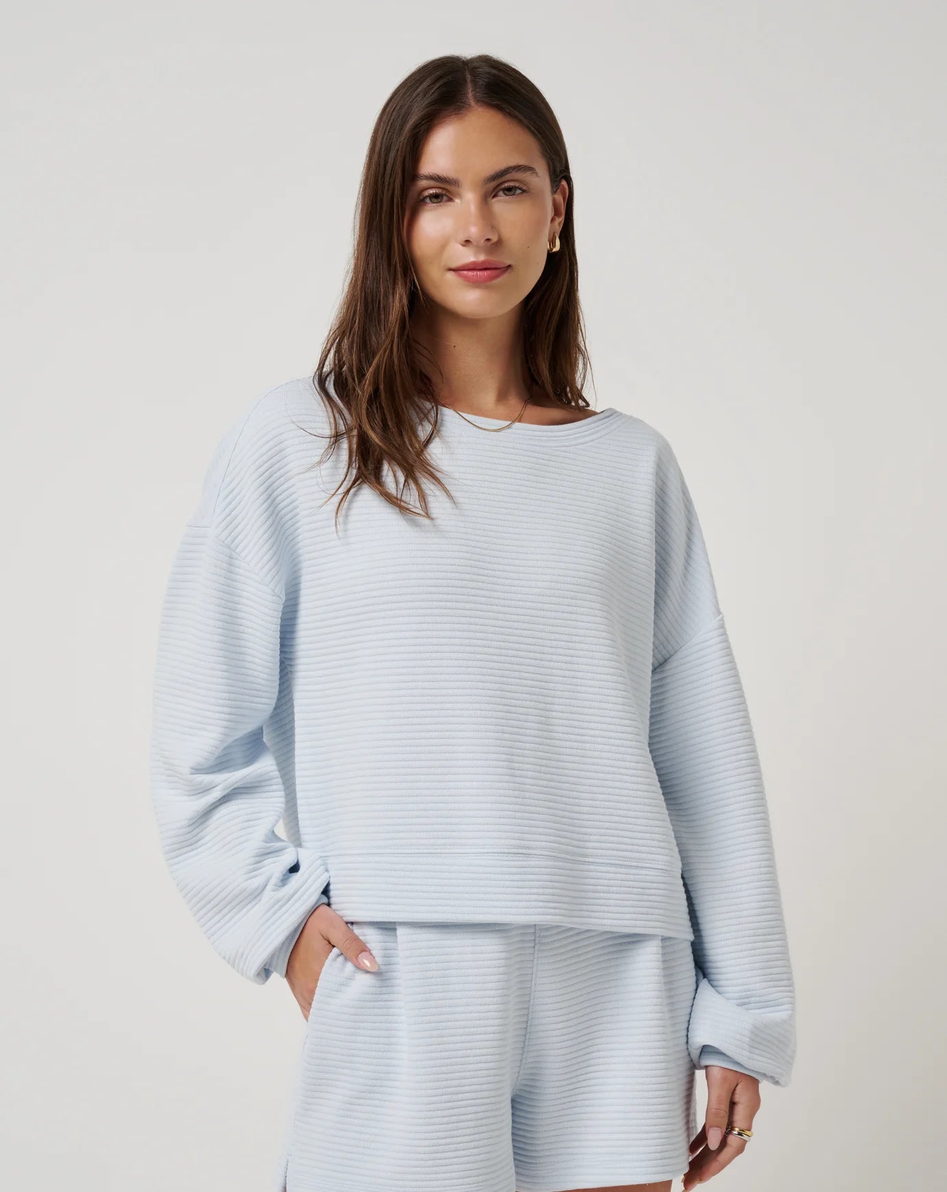 Coastal Rib Yacht Me Pullover- ancient water