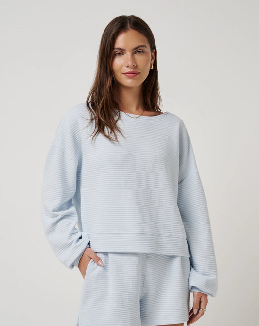 Coastal Rib Yacht Me Pullover- ancient water