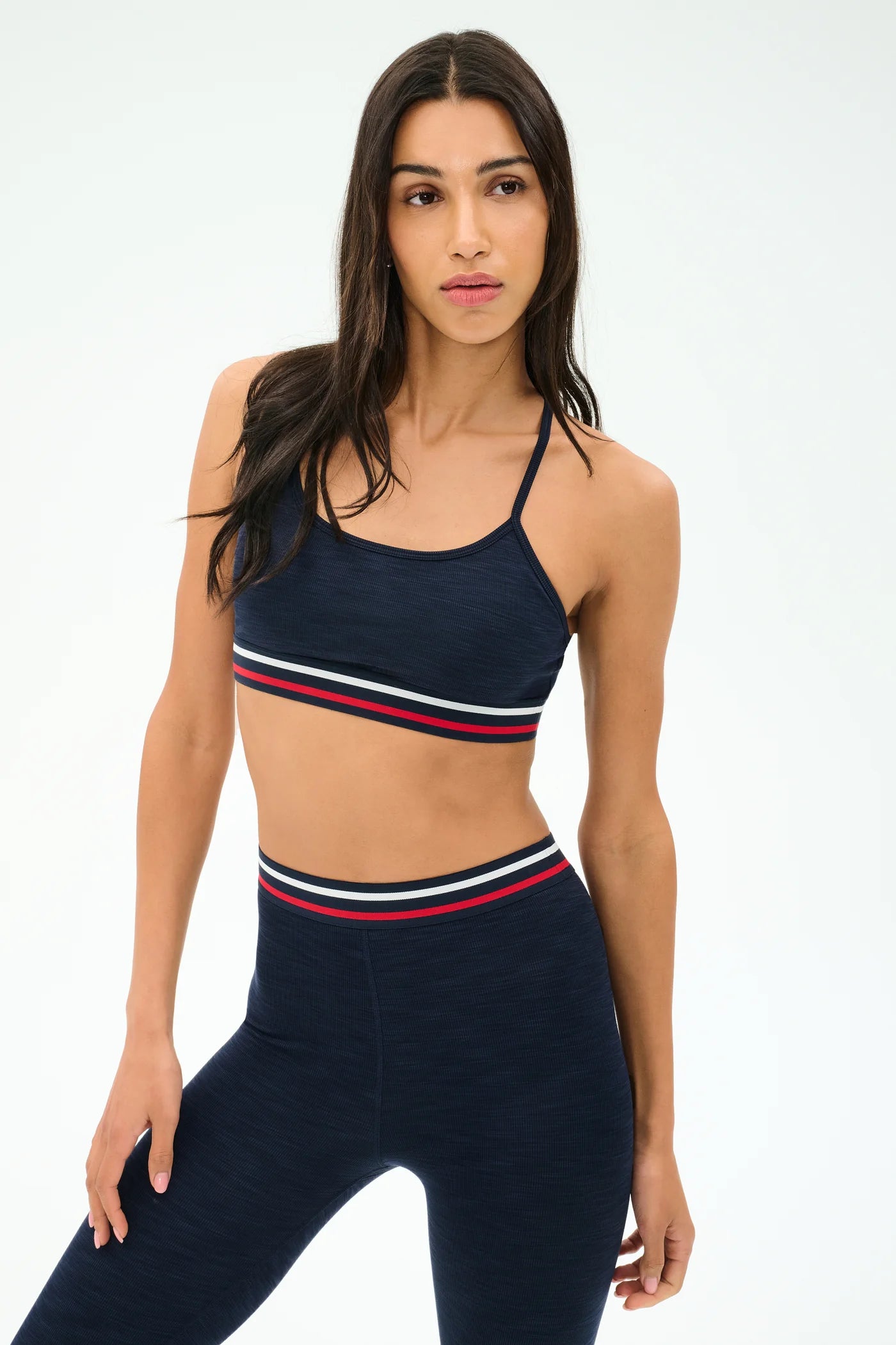 Cali Active Rib Bra- Heather Indigo