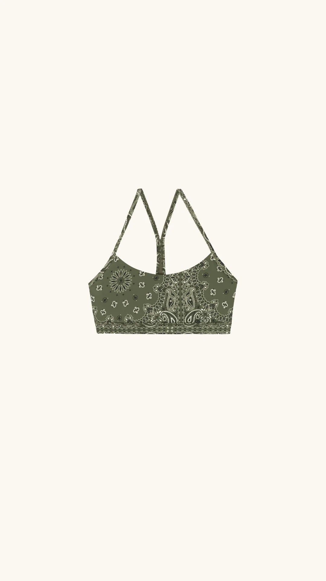 Yoga Bra- Kaki Bandana