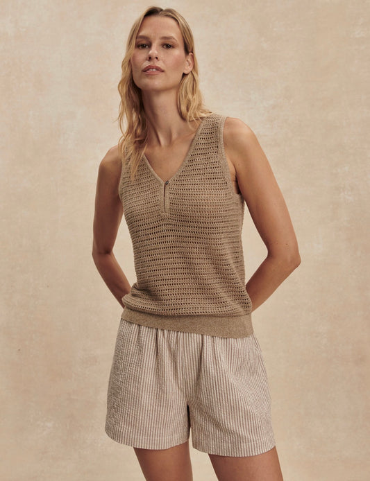 Ramon Knit Tank - Sepia Twist
