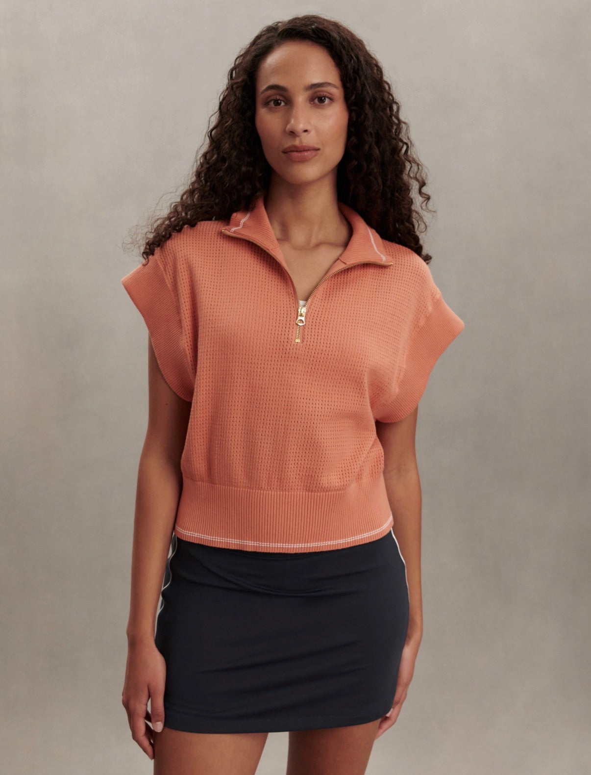 Fulton Cropped Knit- Sun Baked