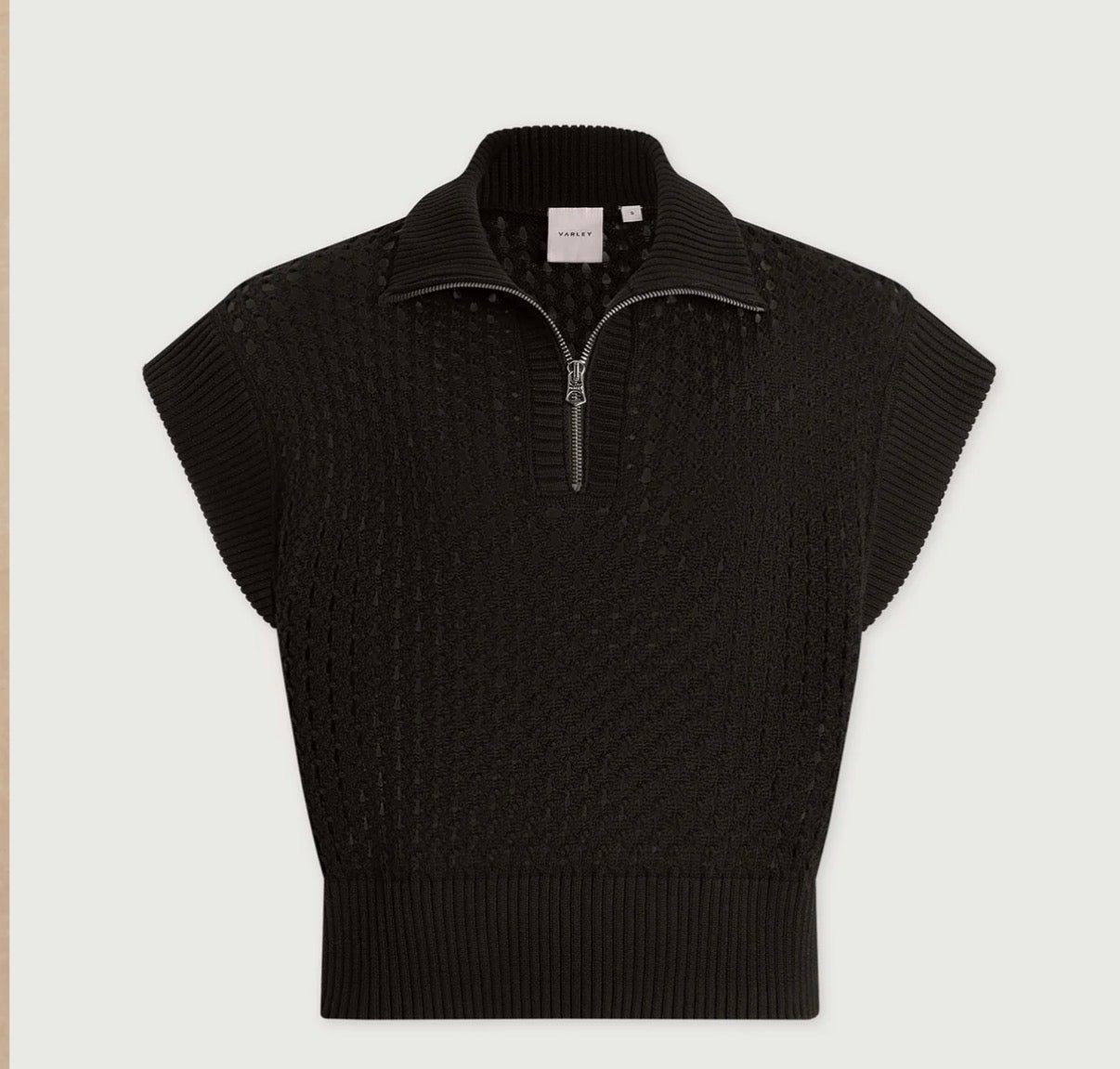 Gaines Half-Zip Knit-black