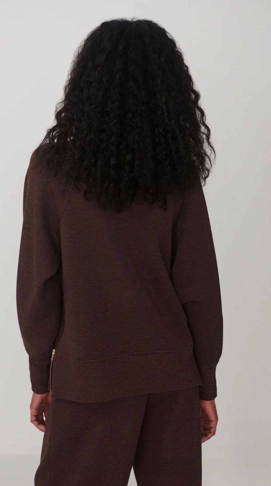 Loxley Raglan Boyfriend Sweat- Coffee Bean