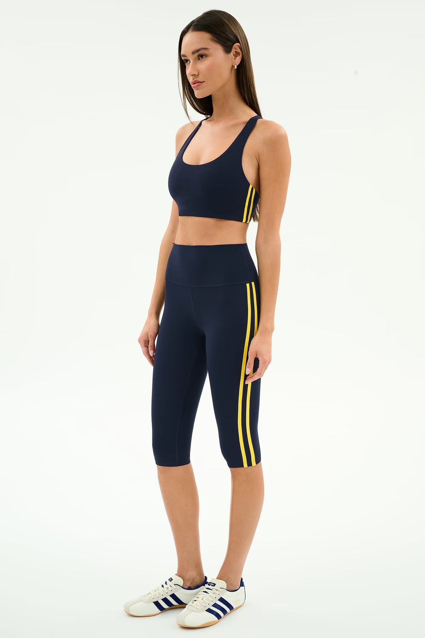 Ella High Waist Airweight 16”- indigo/bright yellow